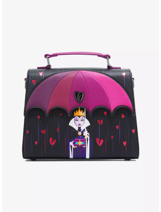 Loungefly Disney Villains Evil Queen and Ursula Curse Your Hearts Umbrella Crossbody