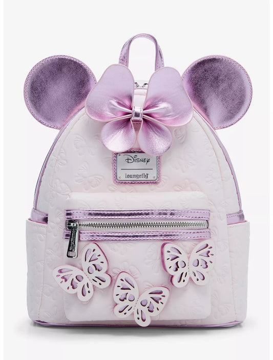Loungefly Disney Minnie Mouse Pink Butterfly Mini Backpack