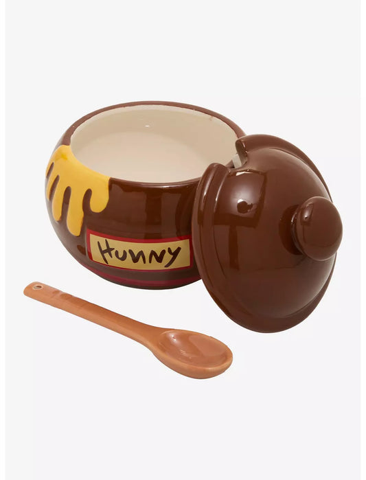 Disney Winnie the Pooh Honey Pot Bowl with Lid & Spoon