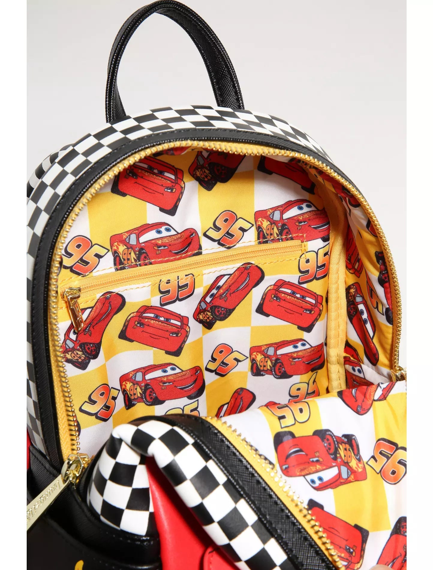 Loungefly Disney Pixar Cars Lightning McQueen Rust-eze Patches Mini Backpack - Light Up