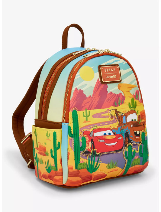 Loungefly Cars Desert Lightning McQueen and Mater Mini Backpack