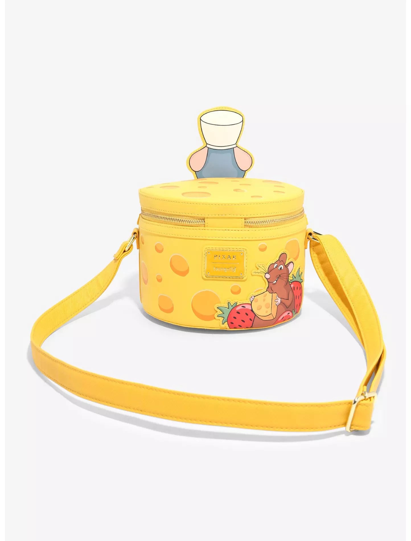 Loungefly Disney Pixar Ratatouille Remy Cheese Wheel Strawberry Scented Crossbody
