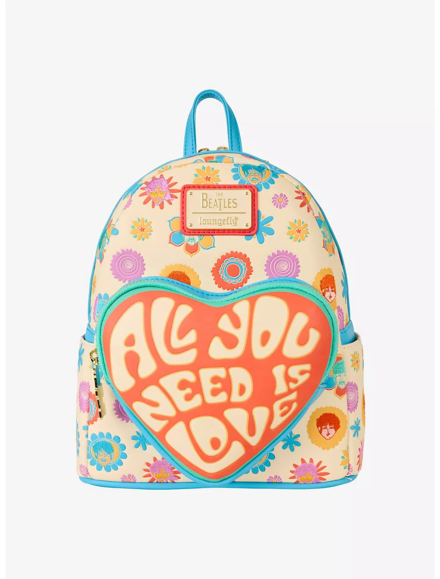 Loungefly The Beatles All You Need Is Love Floral Mini Backpack