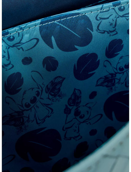 Lilo & Stitch Suede Stitch with Flowers Crossbody Bag