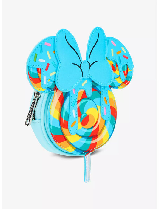 Loungefly Disney Minnie Mouse Blue Lollipop Figural Coin Purse