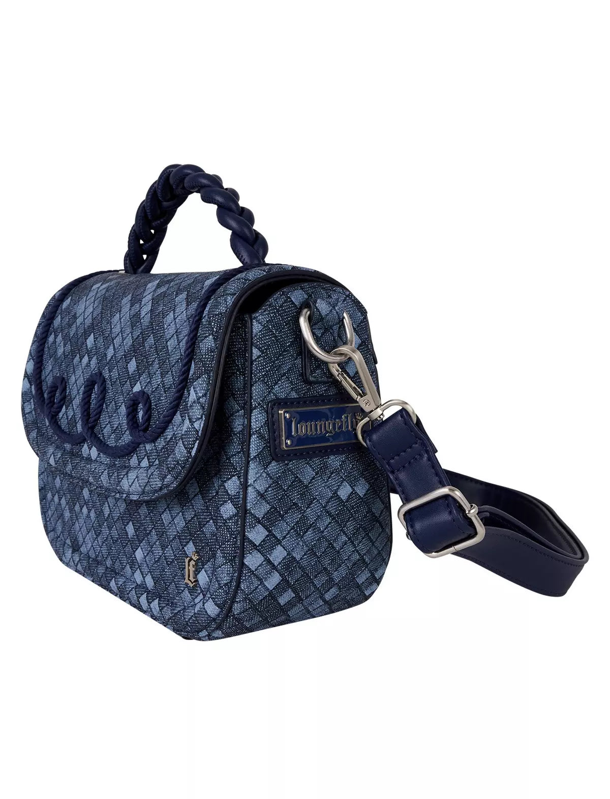 Loungefly Woven Faux Denim Crossbody Bag