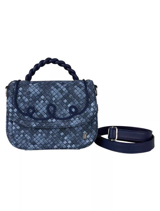 Loungefly Woven Faux Denim Crossbody Bag