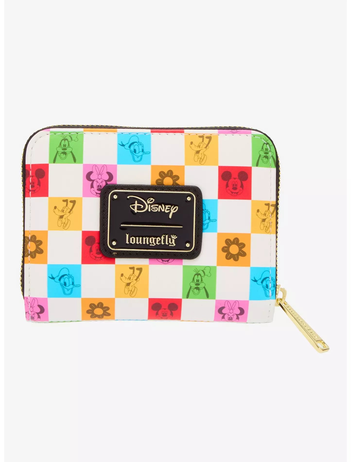 Loungefly Disney Mickey Mouse & Friends Floral Checkered Wallet
