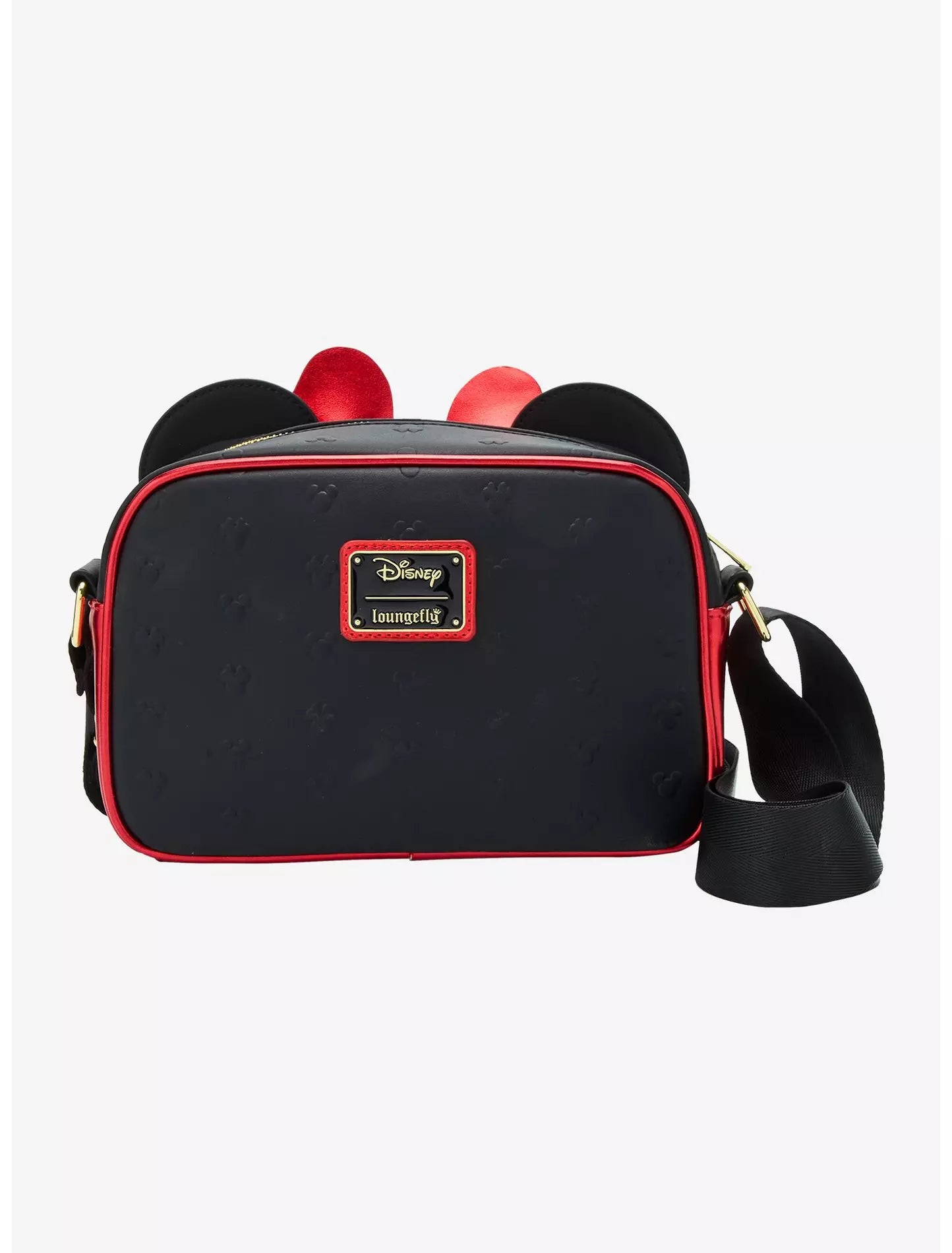 Loungefly Disney Minnie Mouse Metallic Red Bow Ears Crossbody