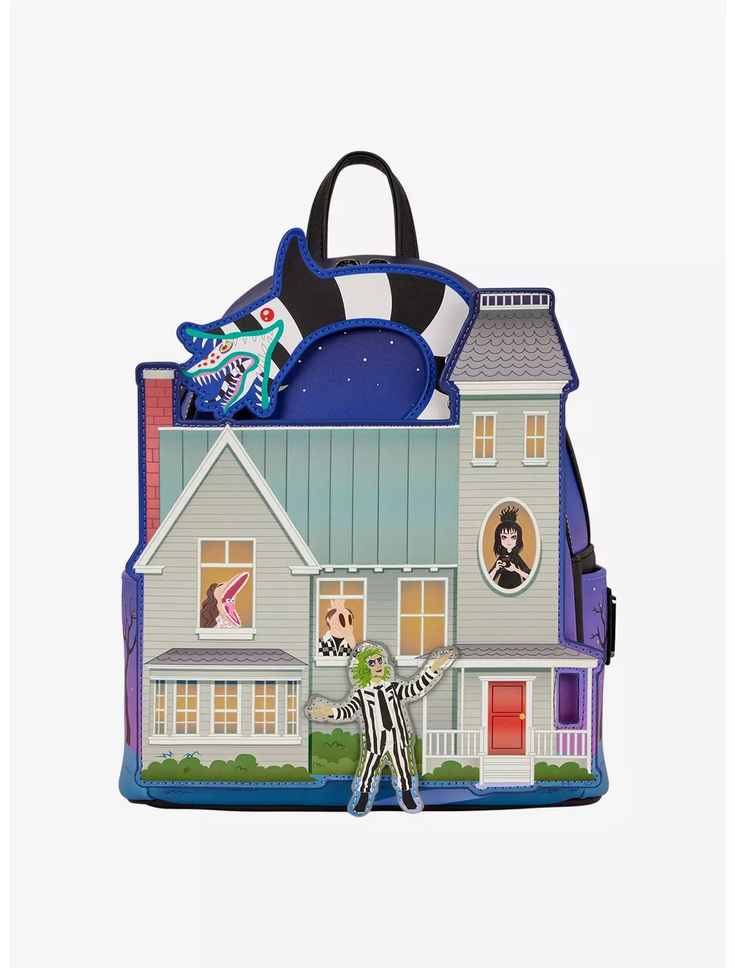Loungefly Beetlejuice Maitland House Mini Backpack - Glow-In-The-Dark