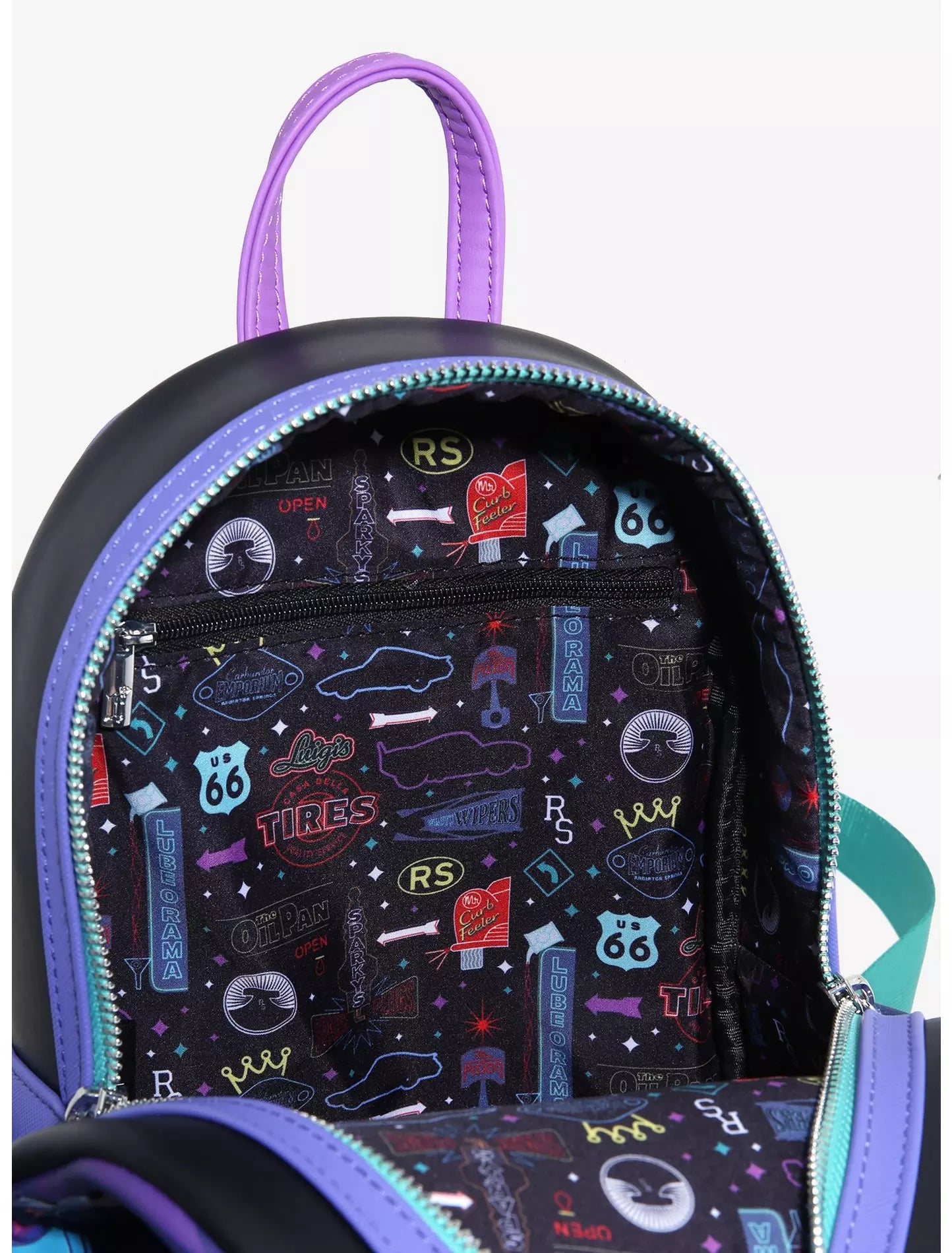 Loungefly Disney Pixar Cars Lightning McQueen & Sally Nighttime Mini Backpack -  Light Up