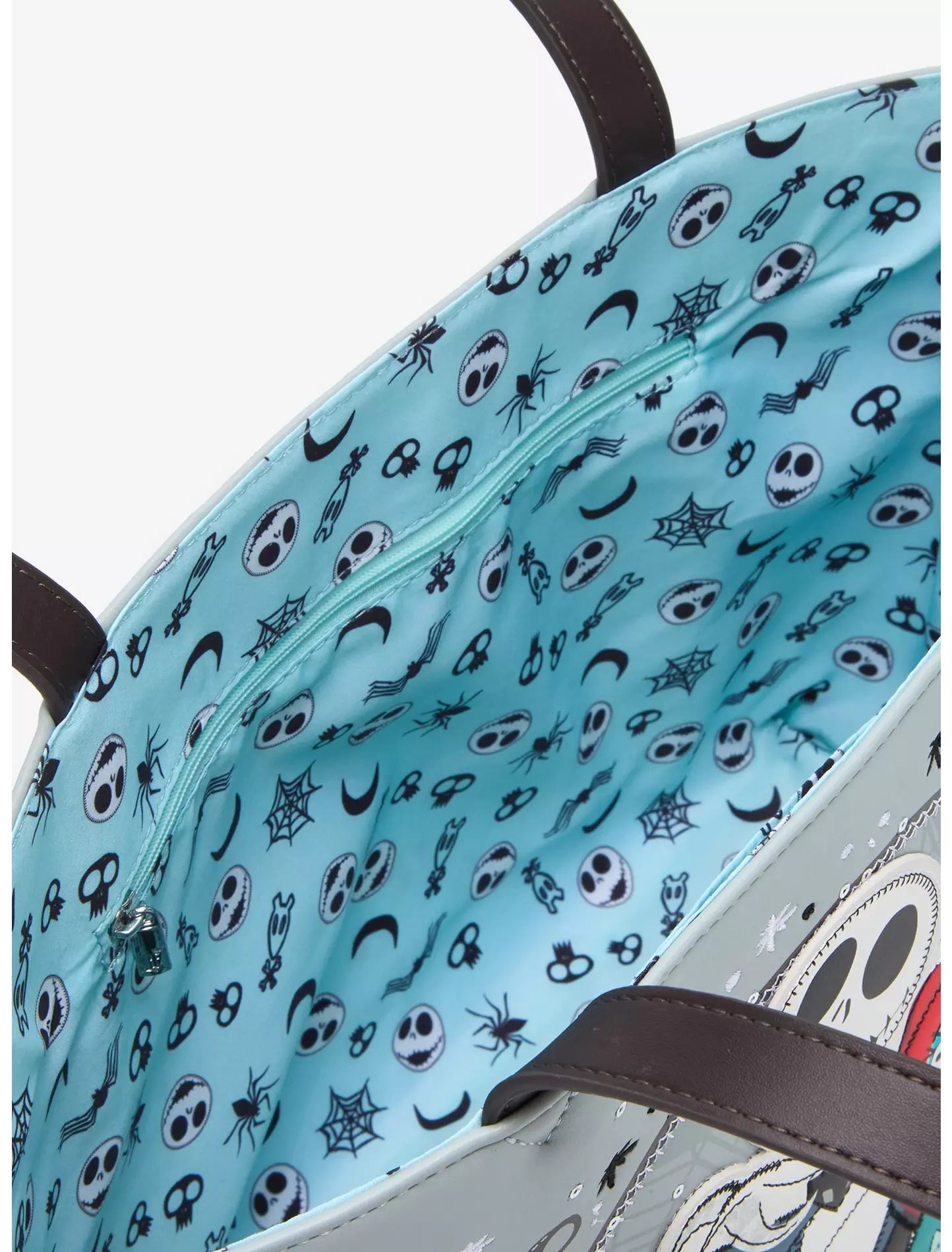 Loungefly Disney The Nightmare Before Christmas Jack, Sally, & Zero Sequin Tote Bag