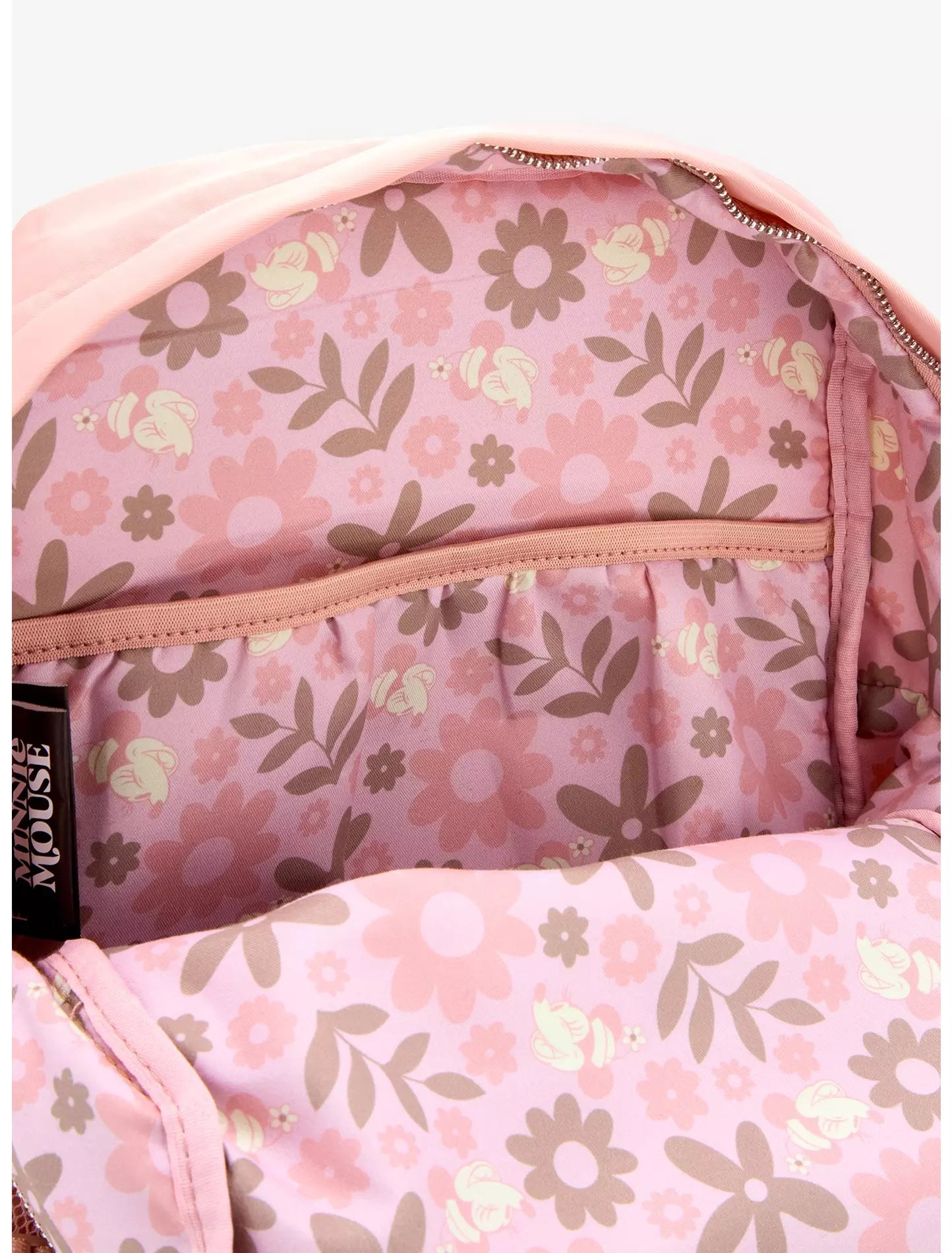 Disney Minnie Mouse Floral Blush Multi-Pocket Full Size Backpack