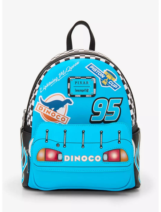 Loungefly Cars Lightning McQueen Dinoco Light-Up Mini Backpack