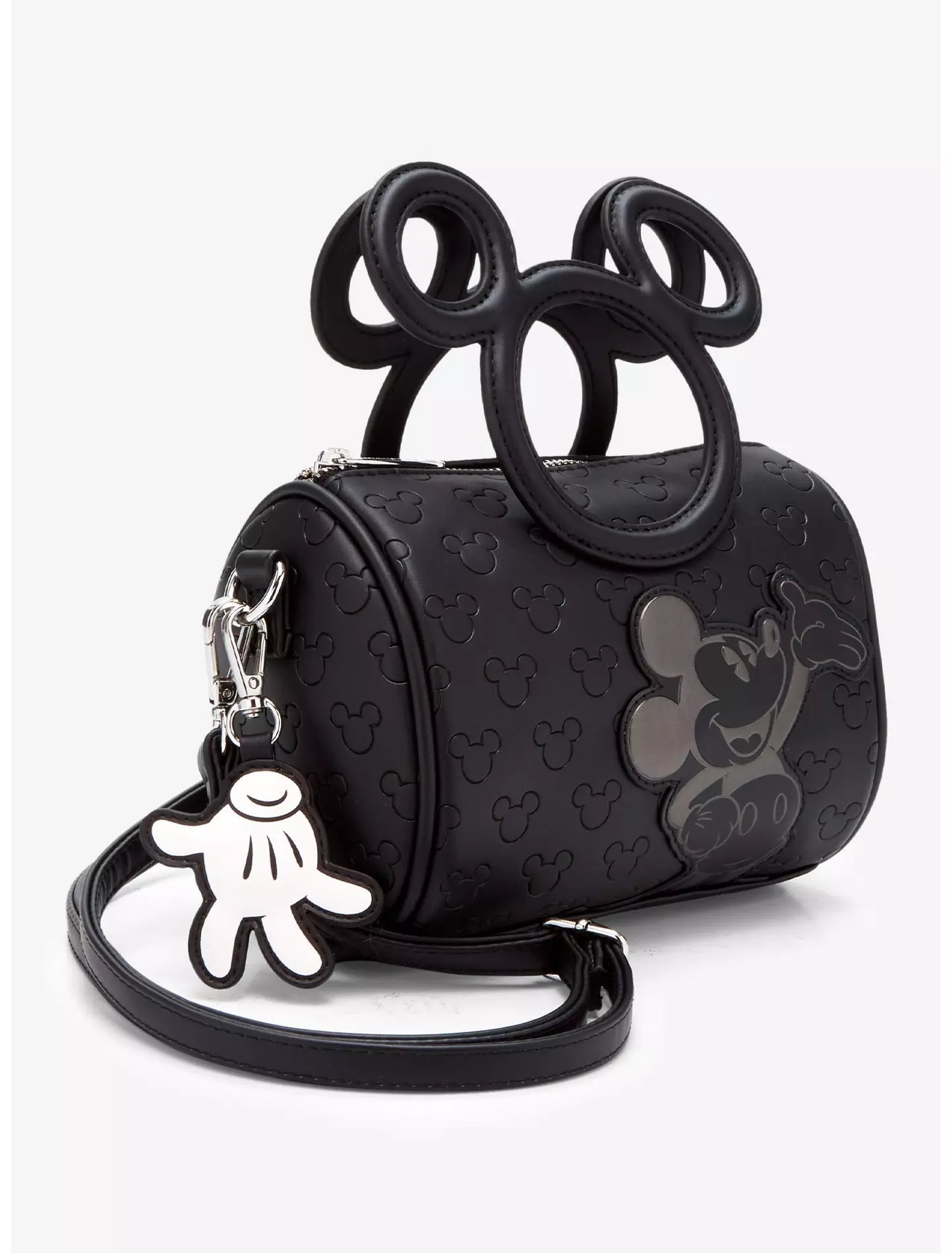 Loungefly Disney Mickey Mouse Embossed Silhouettes Crossbody Bag with Charm