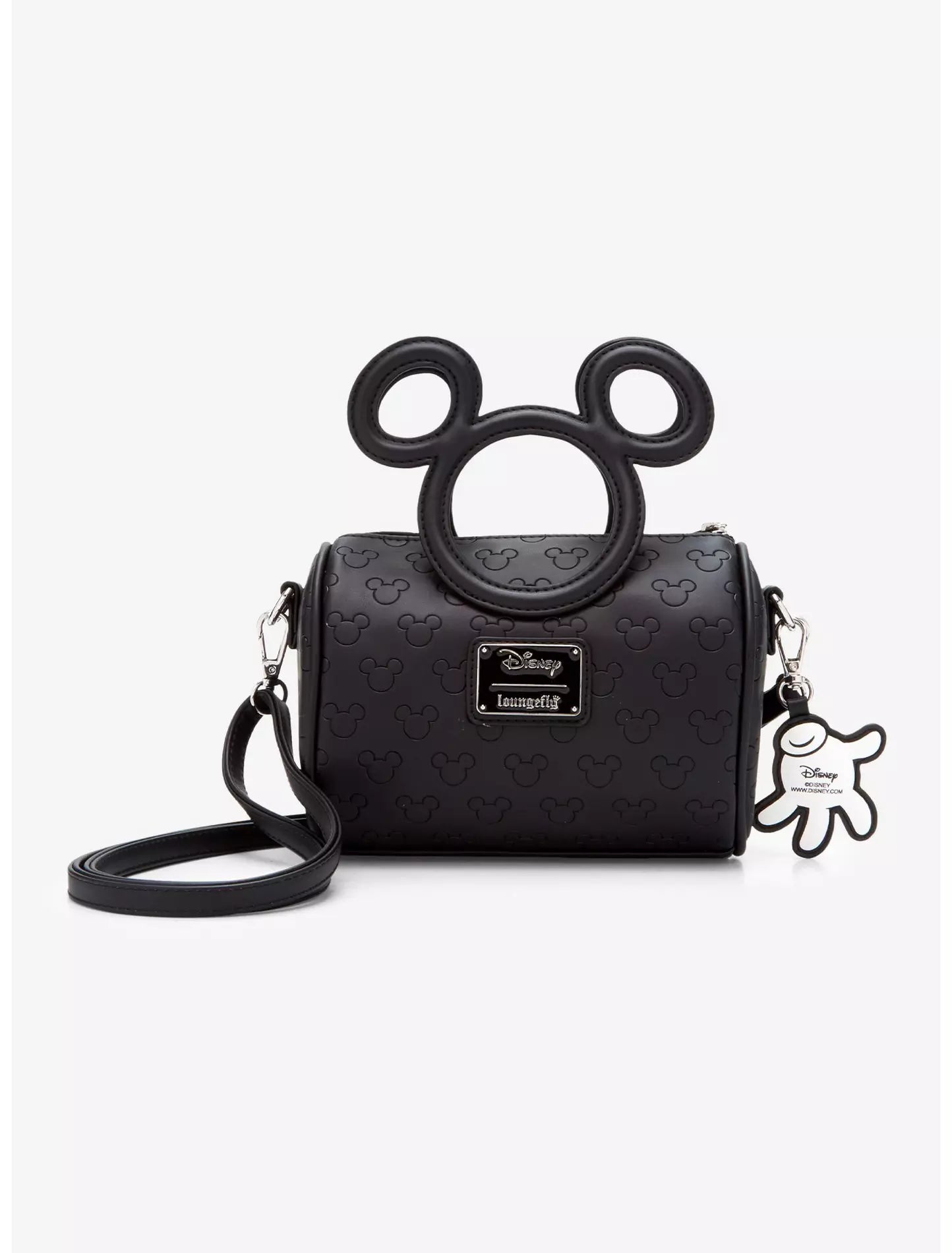 Loungefly Disney Mickey Mouse Embossed Silhouettes Crossbody Bag with Charm