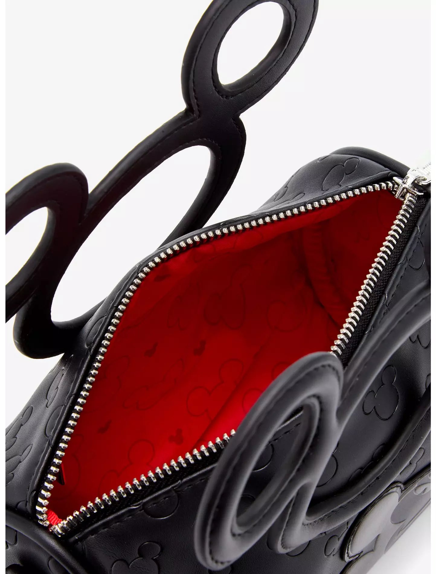 Loungefly Disney Mickey Mouse Embossed Silhouettes Crossbody Bag with Charm