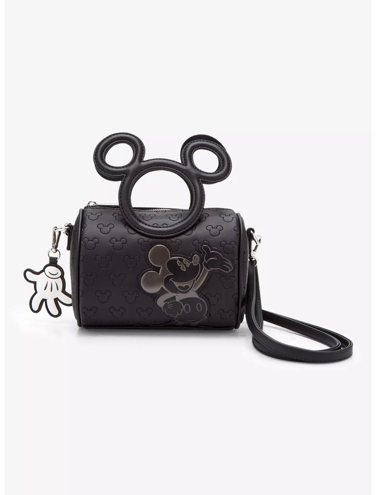 Loungefly Disney Mickey Mouse Embossed Silhouettes Crossbody Bag with Charm