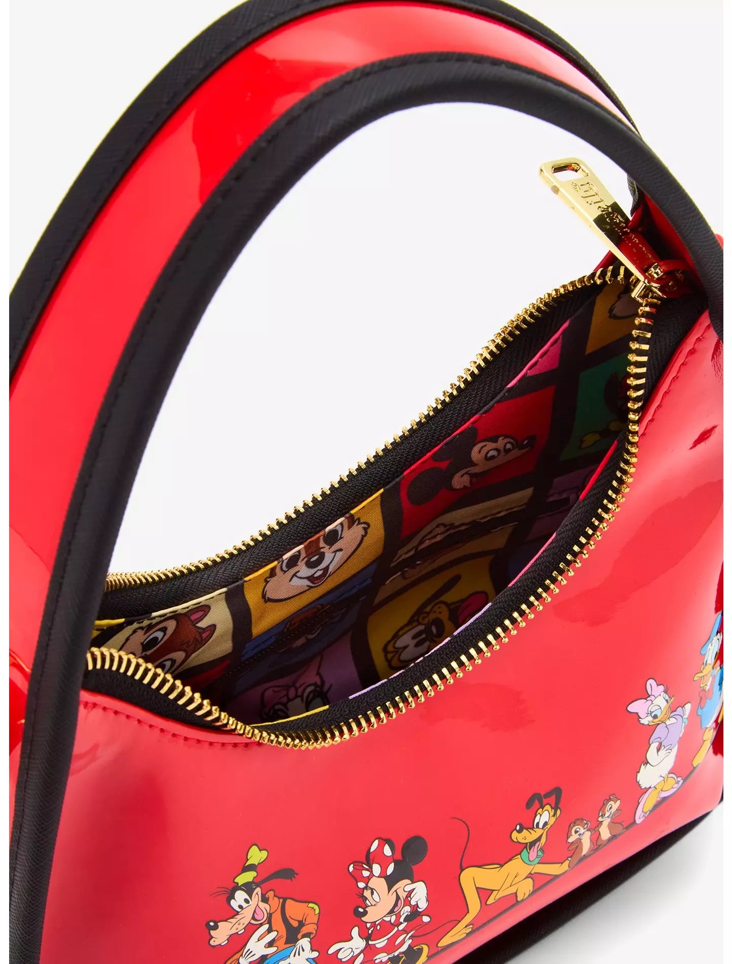 Loungefly Mickey Mouse & Friends Walking - Red Vinyl Crossbody Bag