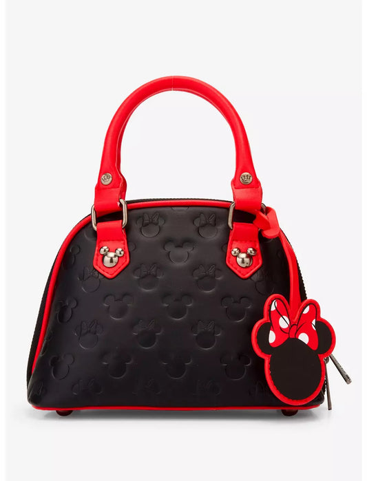 Loungefly Disney Mickey & Minnie Debossed Silhouettes Mini Crossbody Bag