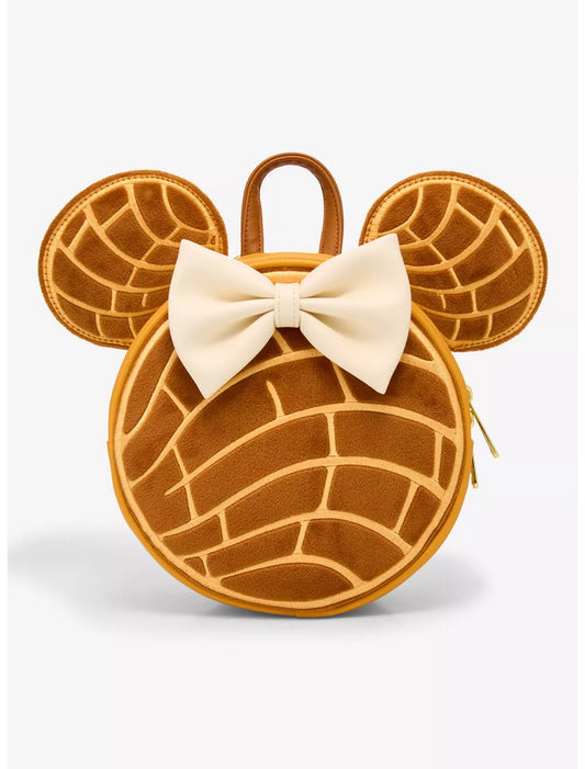 Loungefly Disney Minnie Mouse Chocolate Concha Convertible Mini Backpack (BoxLunch 10th Anniversary Edition)