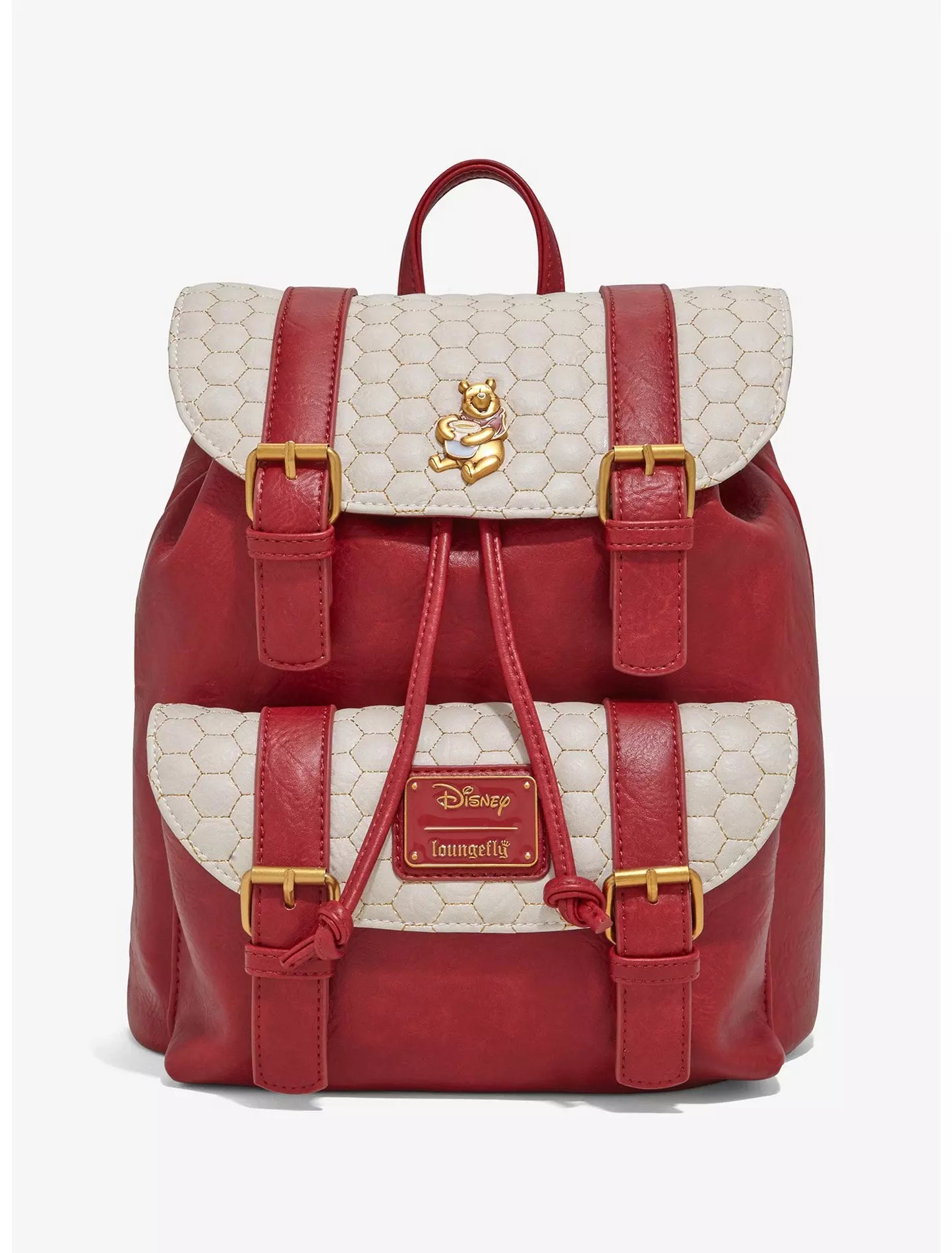 Loungefly Disney Winnie the Pooh Honeycomb Pattern Mini Backpack