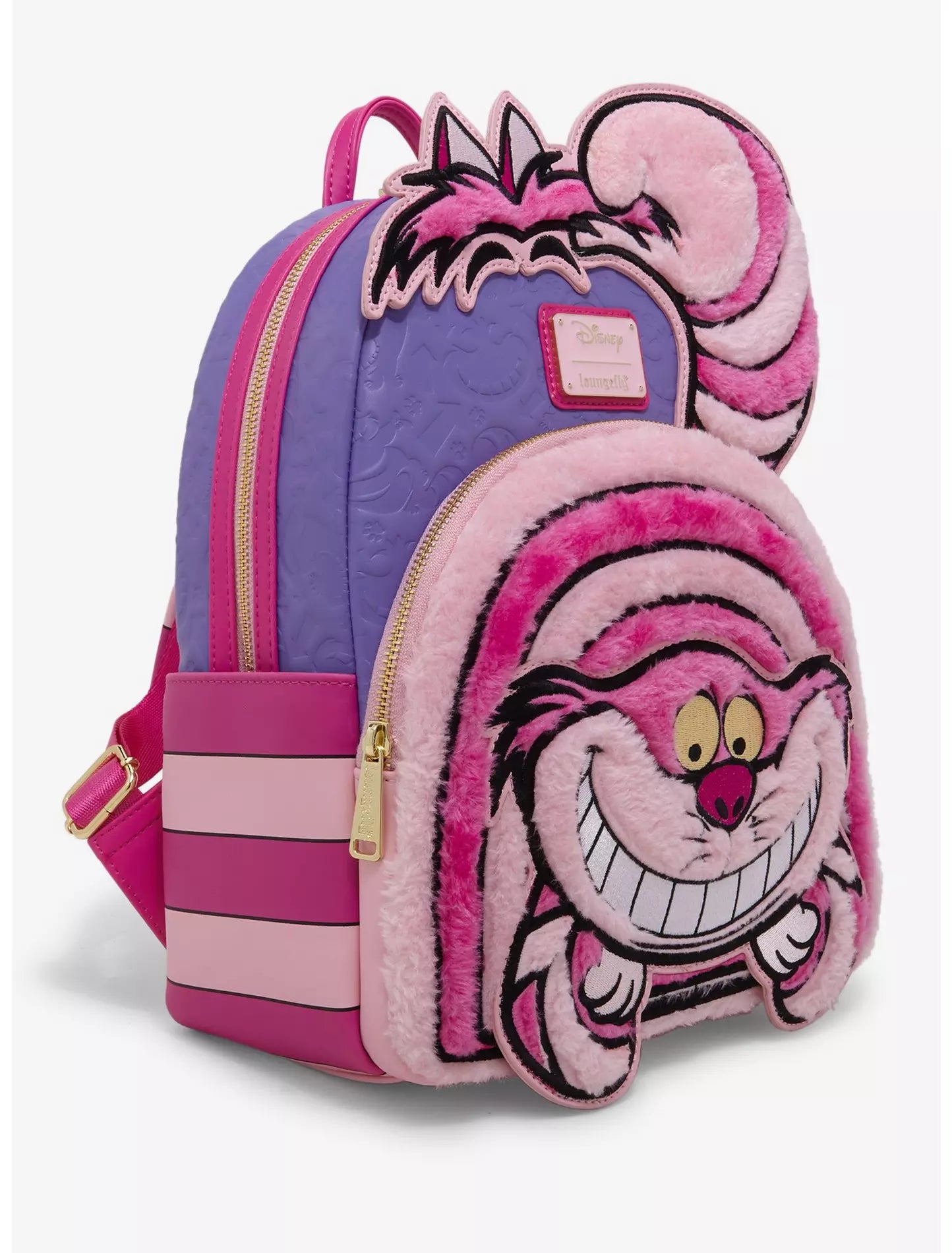Loungefly Disney Alice in Wonderland Fuzzy Cheshire Cat Mini Backpack