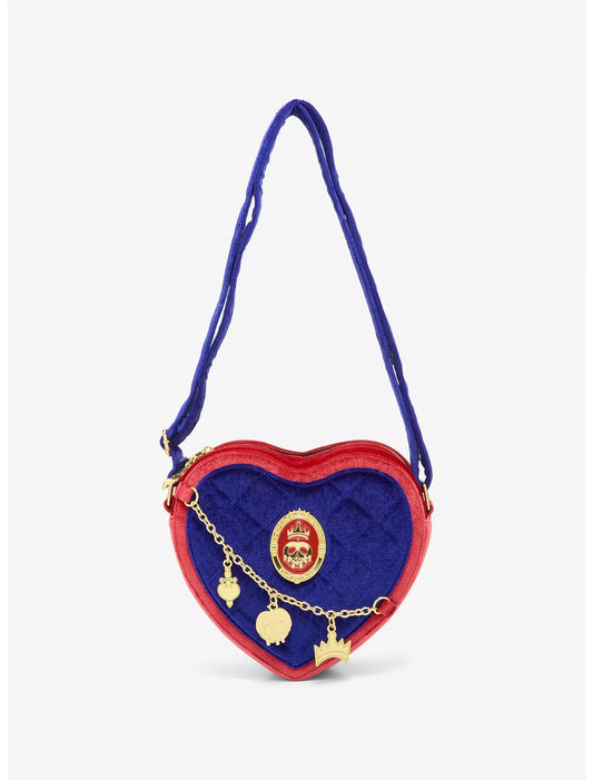 Loungefly Disney Snow White and the Seven Dwarfs Evil Queen Velvet Crossbody Bag