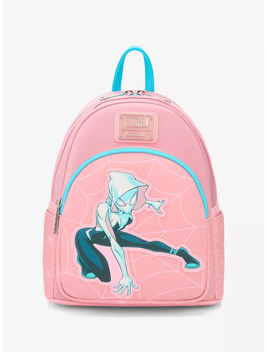Loungefly Marvel Spider-Gwen Pink Web Mini Backpack