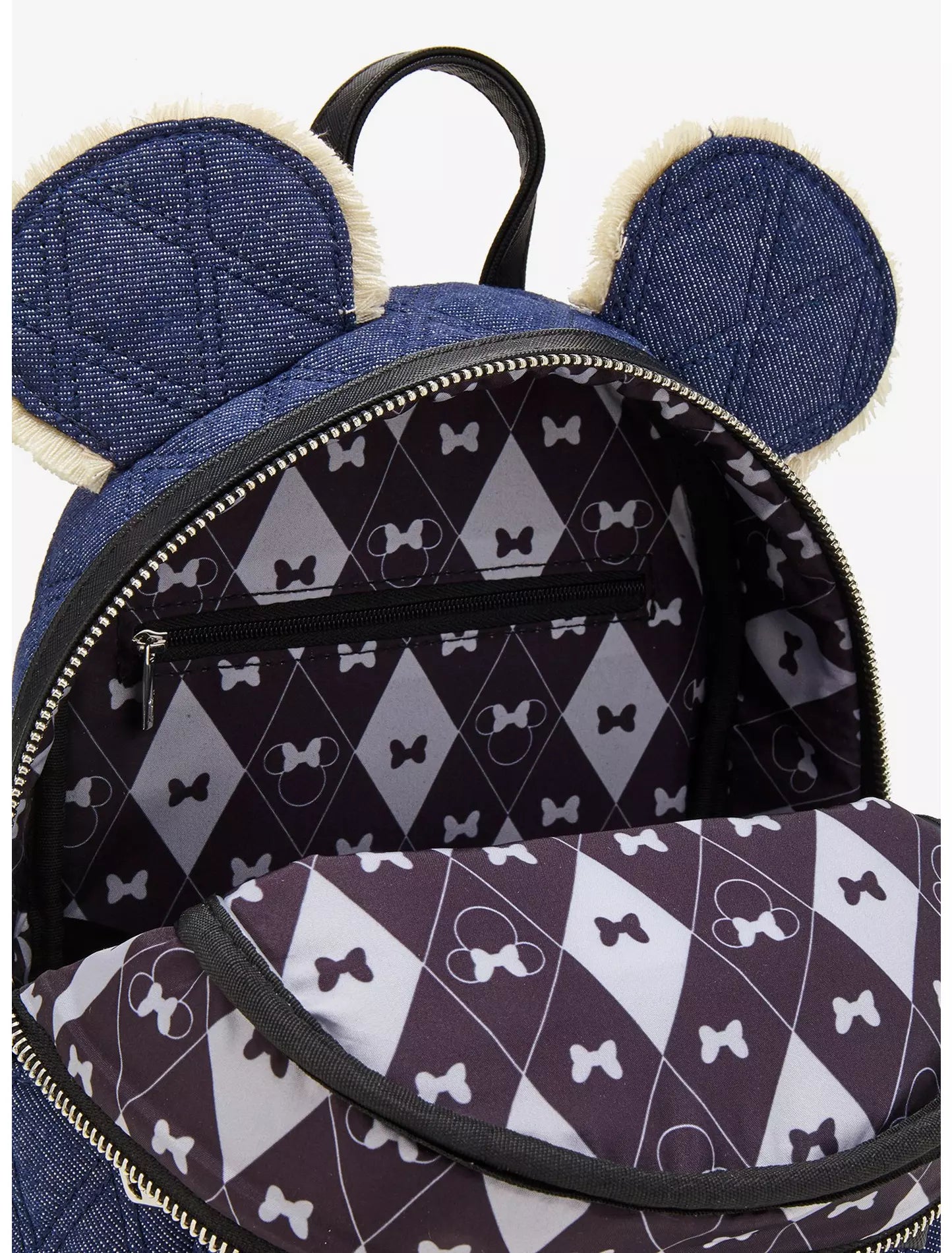 Loungefly Disney Minnie Mouse Denim Quilted Mini Backpack