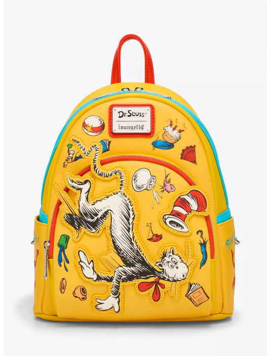 Loungefly Dr. Seuss The Cat In The Hat Falling Icons Mini Backpack