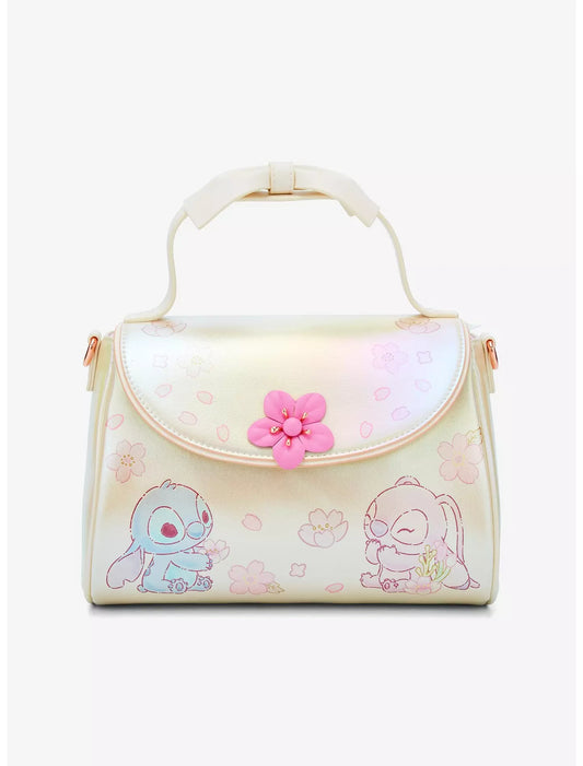 Loungefly Disney Stitch & Angel  Cherry Blossoms Crossbody