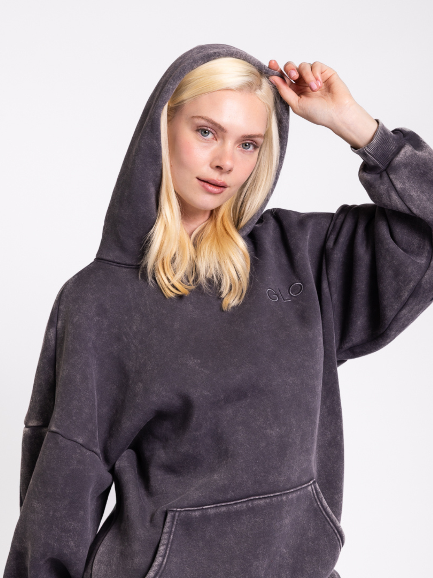 Kingdom Essential Hoodie - Snow Wash - Dark Shadow: Snow Wash - Forgiven - Dark Shadow / XL