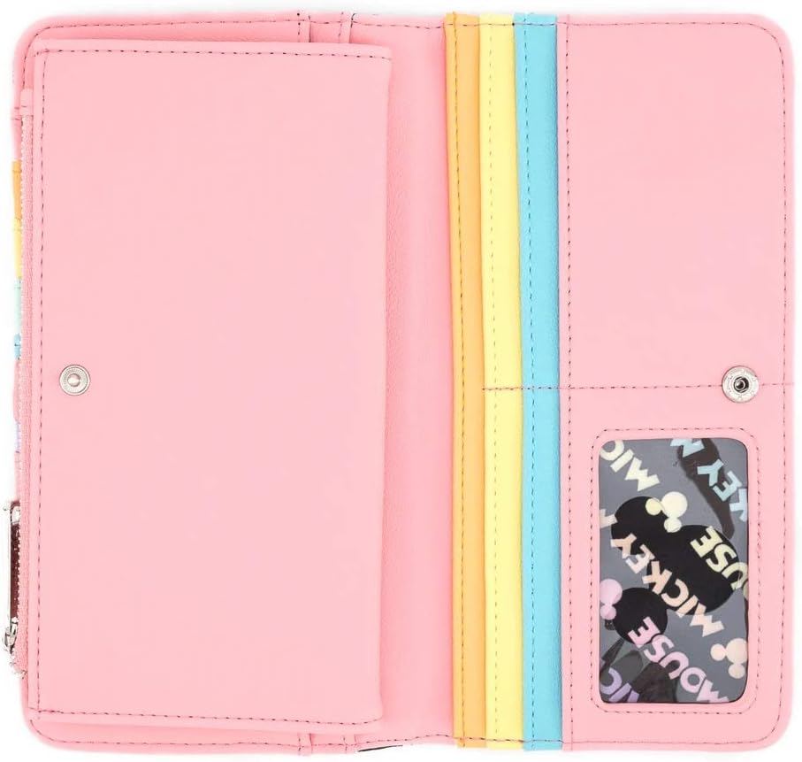 Loungefly Disney Mickey Mouse Pastel Rainbow Flap Wallet