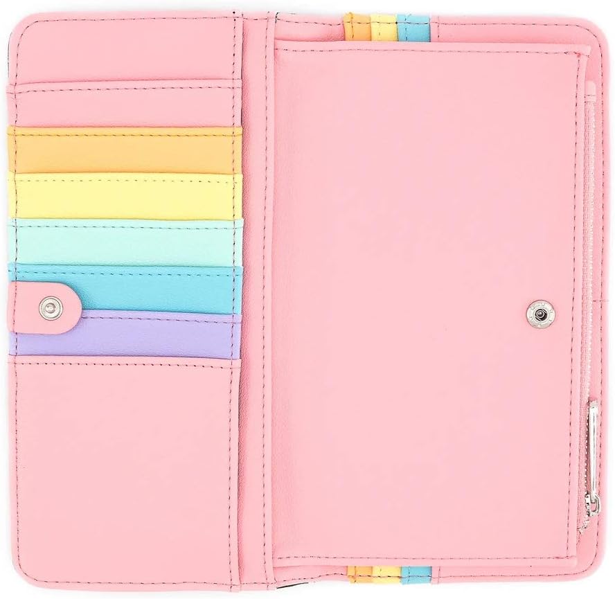Loungefly Disney Mickey Mouse Pastel Rainbow Flap Wallet