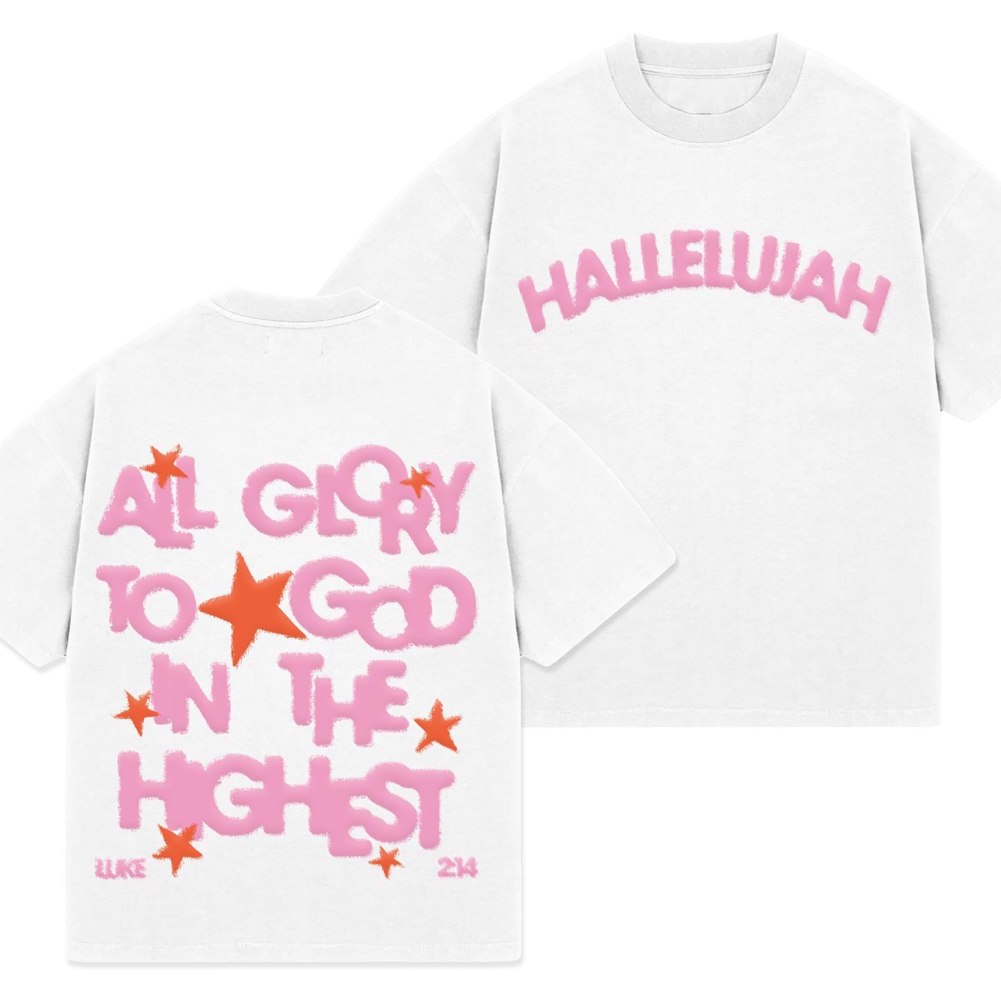 All Glory To God Tee: White / XL