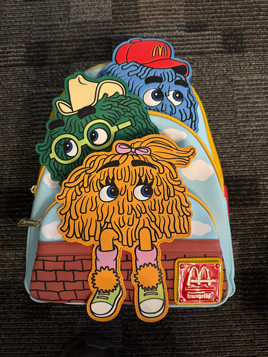 Loungefly McDonald's Fry Kids Triple Pocket Mini Backpack Standard