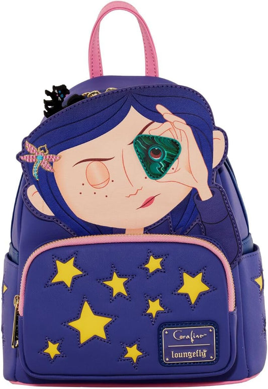 Loungefly Coraline Stars Mini Backpack - Glow in the Dark