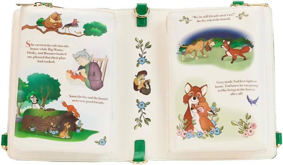 Loungefly Disney Fox and the Hound Classic Books Convertible Crossbody