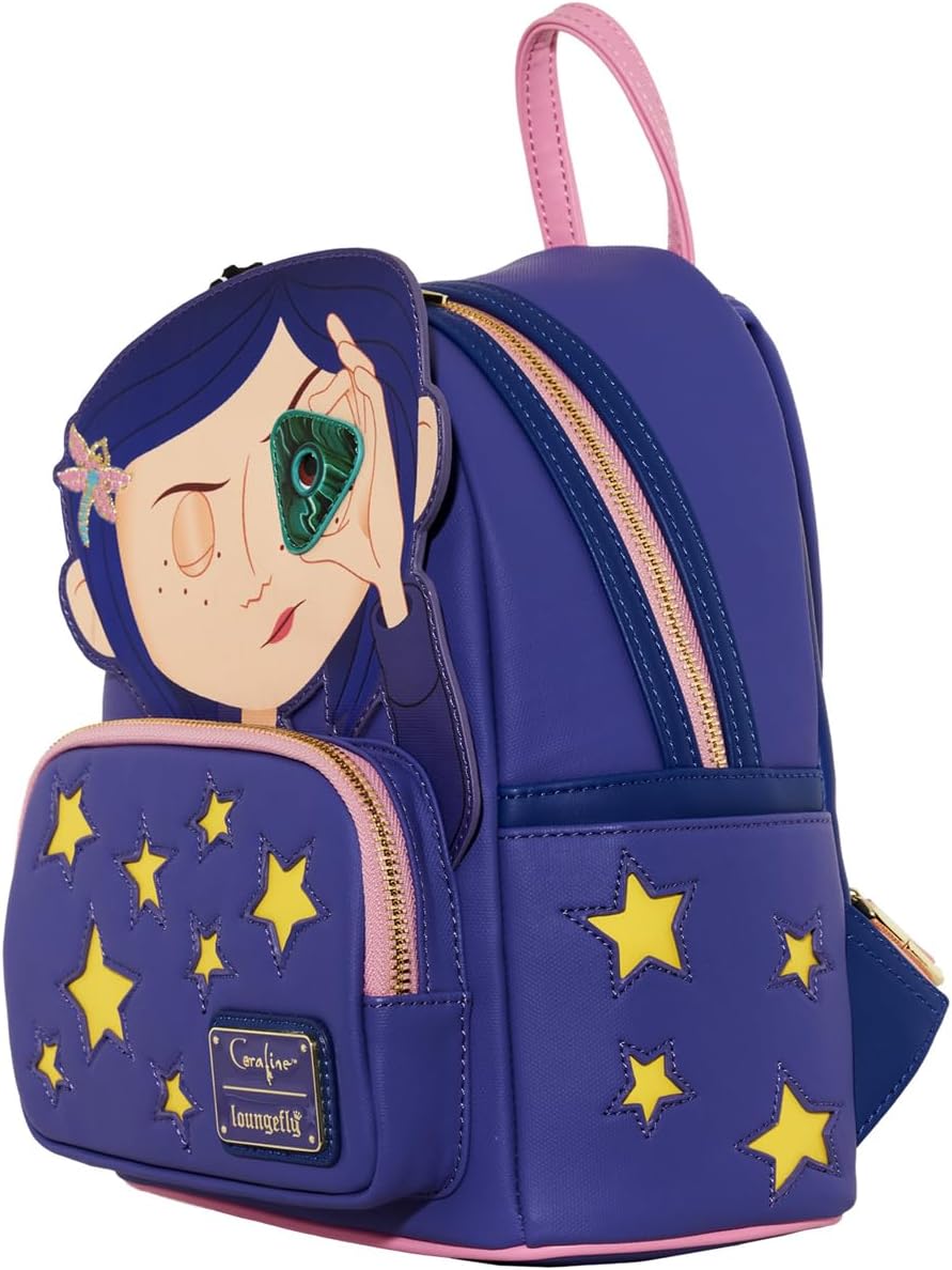 Loungefly Coraline Stars Mini Backpack - Glow in the Dark