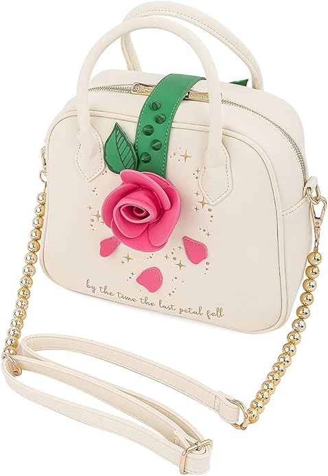 Loungefly Beauty and the Beast Rose Crossbody Bag