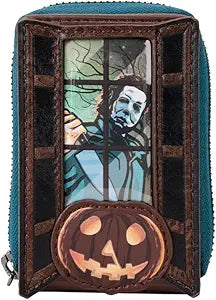 Loungefly Halloween Michael Myers Pumpkin Glow Accordion Wallet