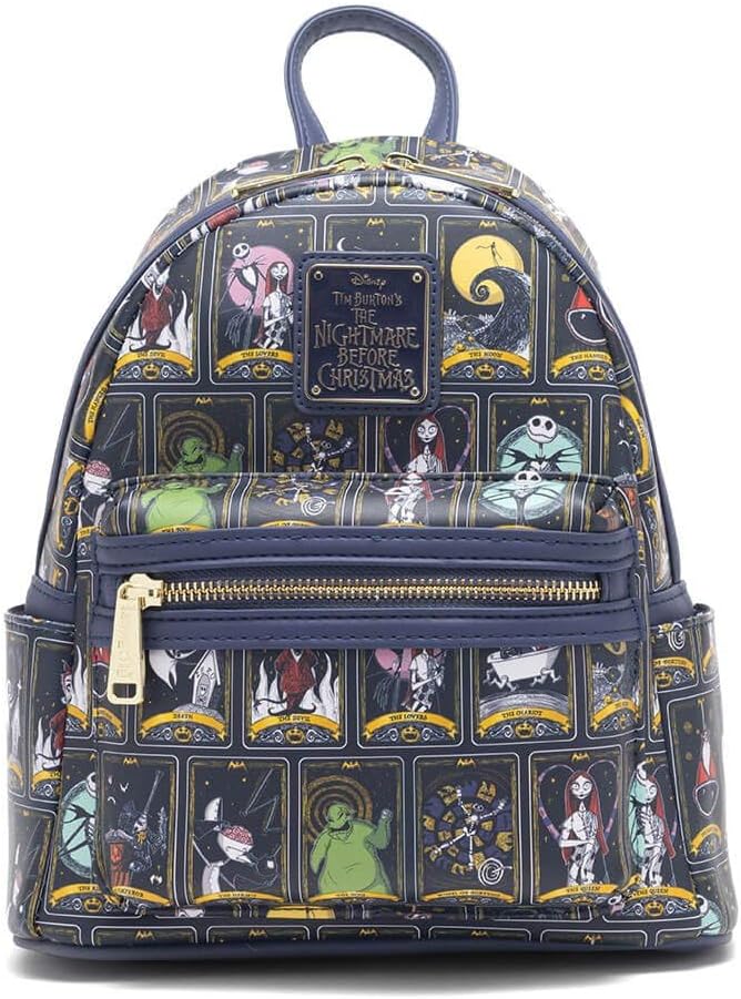 Loungefly Nightmare Before Christmas Fuego AOP Tarot Mini Backpack