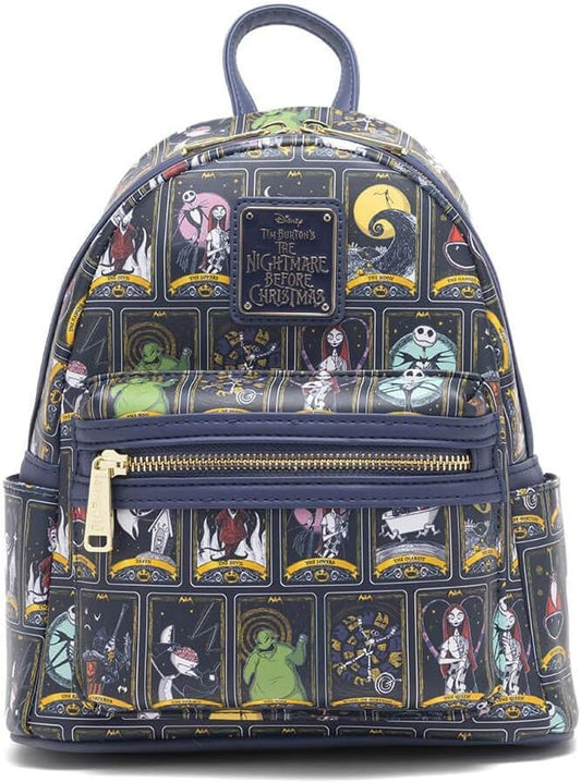 Loungefly Nightmare Before Christmas Fuego AOP Tarot Mini Backpack