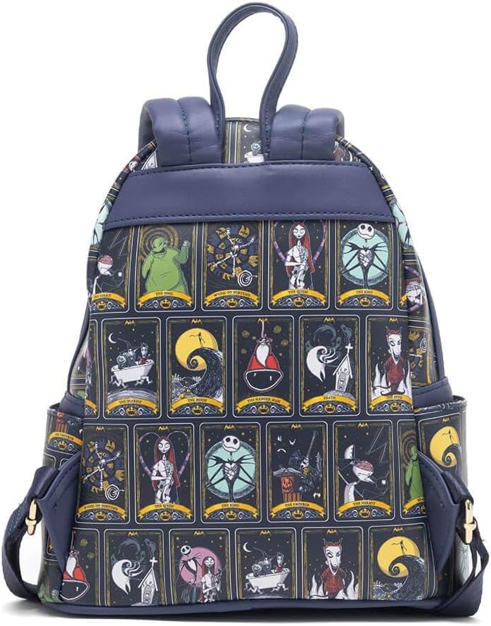 Loungefly Nightmare Before Christmas Fuego AOP Tarot Mini Backpack