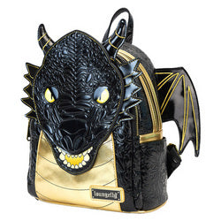 Loungefly Black Gold Dragon Mini Backpack