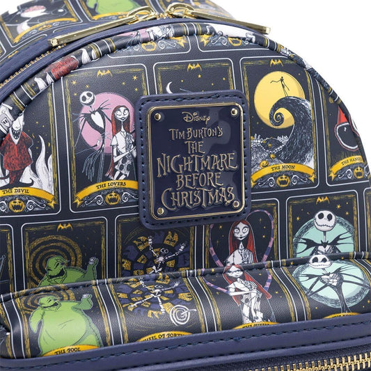 Loungefly Nightmare Before Christmas Fuego AOP Tarot Mini Backpack