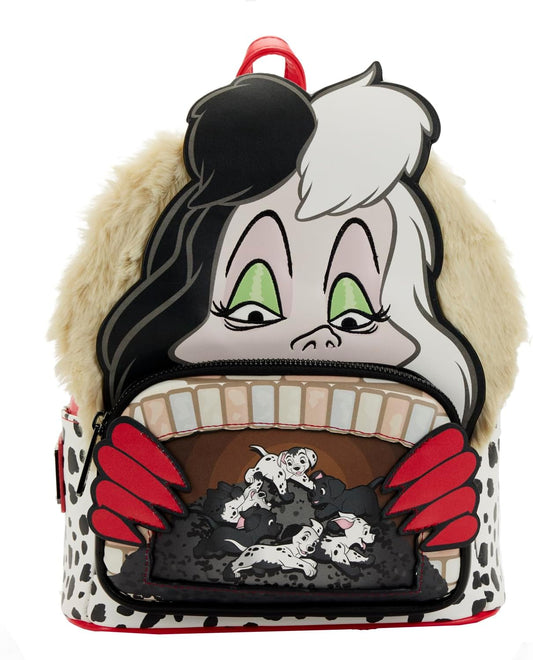 Loungefly Disney 101 Dalmatians Villains Scene Cruella Mini Backpack