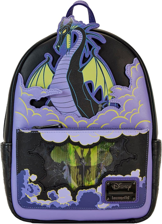 Loungefly Disney Maleficent Dragon Lenticular Mini-Backpack - Glow in The Dark
