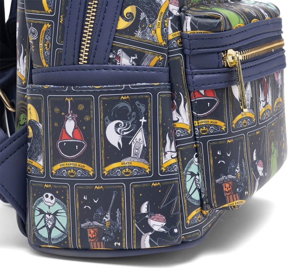 Loungefly Nightmare Before Christmas Fuego AOP Tarot Mini Backpack